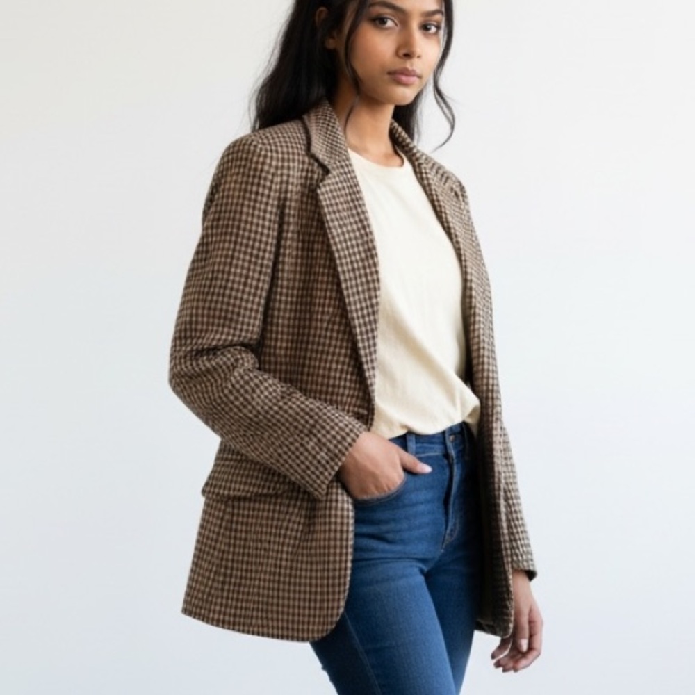 Vintage Orvis 100% Wool Tweed Houndstooth Field Jacket